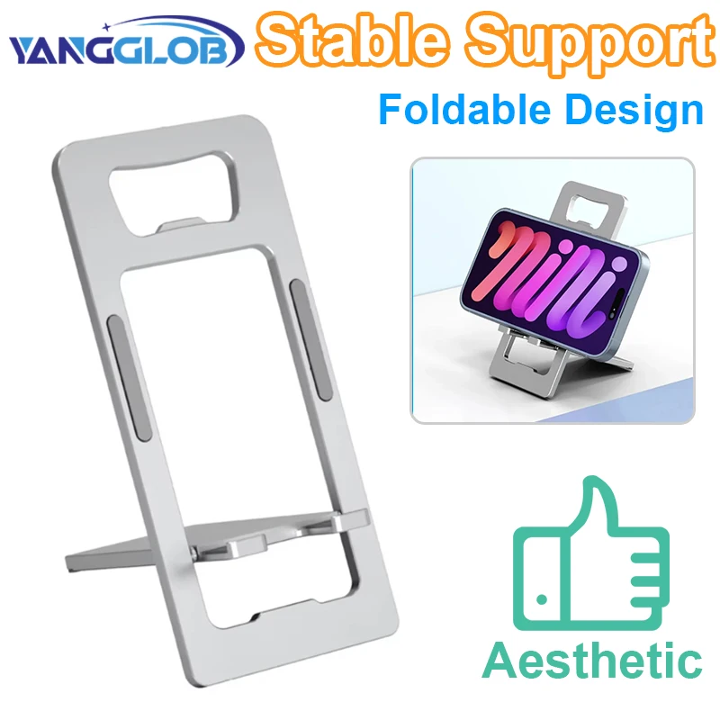 

Aluminum Desk Mobile Phone Holder For iPhone Pro/Max/Mini Metal Adjustable Desktop Tablet Stand