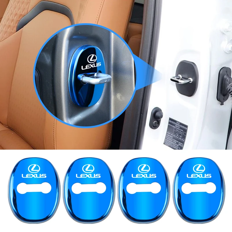 

4Pcs Car 3D Door Lock Cover Decorative Accessories For Lexus IS250 IS200 CT200h GS300 LS430 RX450h LX570 IS300 ES RX LS IS NX CT