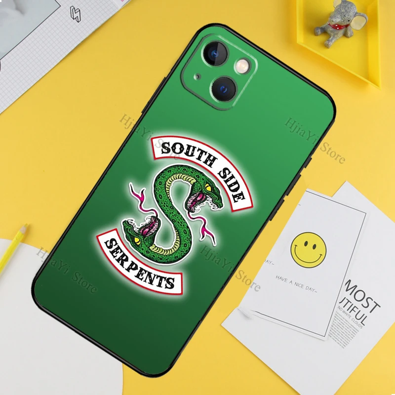 Riverdale Southside Serpents Phone Case For iPhone 13 12 11 14 15 16 Pro XS Max XR X Silicone For iPhone 12 Mini Plus Cover