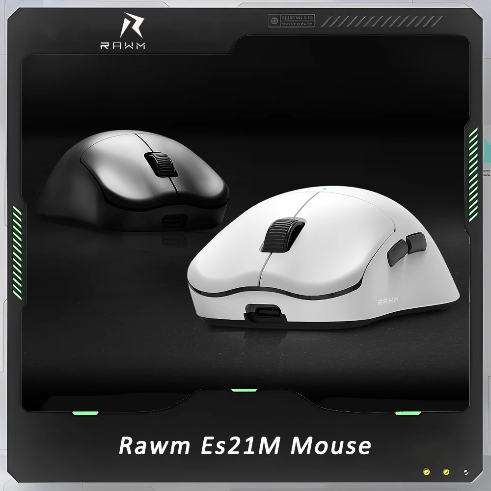 Rawm Es21m Mouse Wireless 8k Return Lightweight Paw3950/3395 30000dpi Custom E-Sport Gaming Mice Pc Accessories For Gamer Gifts