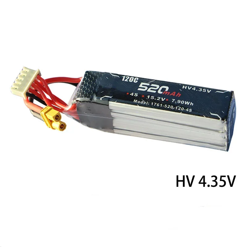 

ALIENRC 520mAh 2S/7.4V 3S/11.4V 4S/14.8V 120C HV Lipo Battery for Betafpv Beta85X Whoop Indoor RC FPV Drone