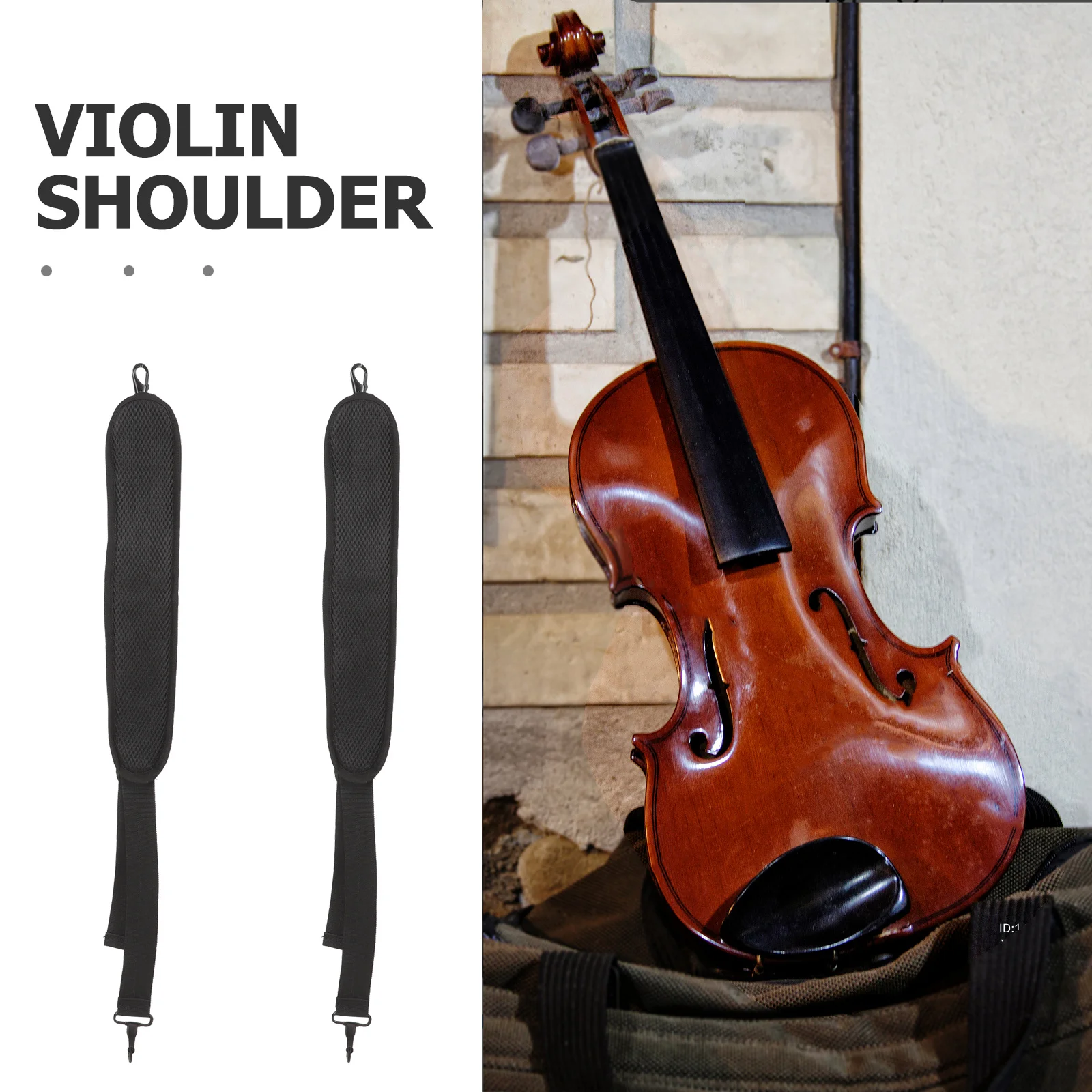 

2Pcs Extended Padded Shoulder Strap Breathable Replacement for Instrument Case Violin Bag Guitar Shoulder Strap