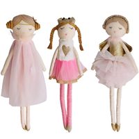 50CM Pink Dress Girl Soft Plush Toy Crown Princess Stuffed Girl Doll Nortic Style Home Decor Doll Kids Birthday Gift