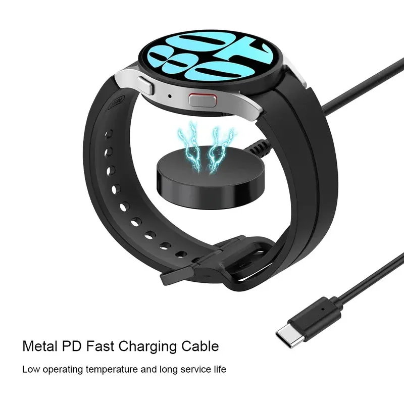 

Type-C/USB Charging Cable PD for Samsung Galaxy Watch 7 FE 6 6classic /5 pro /4 Active 1/2 Fast Wireless Charger Dock Cord