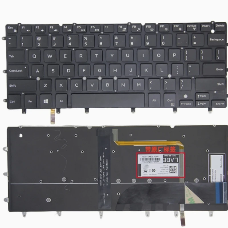 New original UK Russian English Keyboard For Dell Inspiron 13 7347 7348 7352 7353 7359 15 7547 7548 0DKDXH