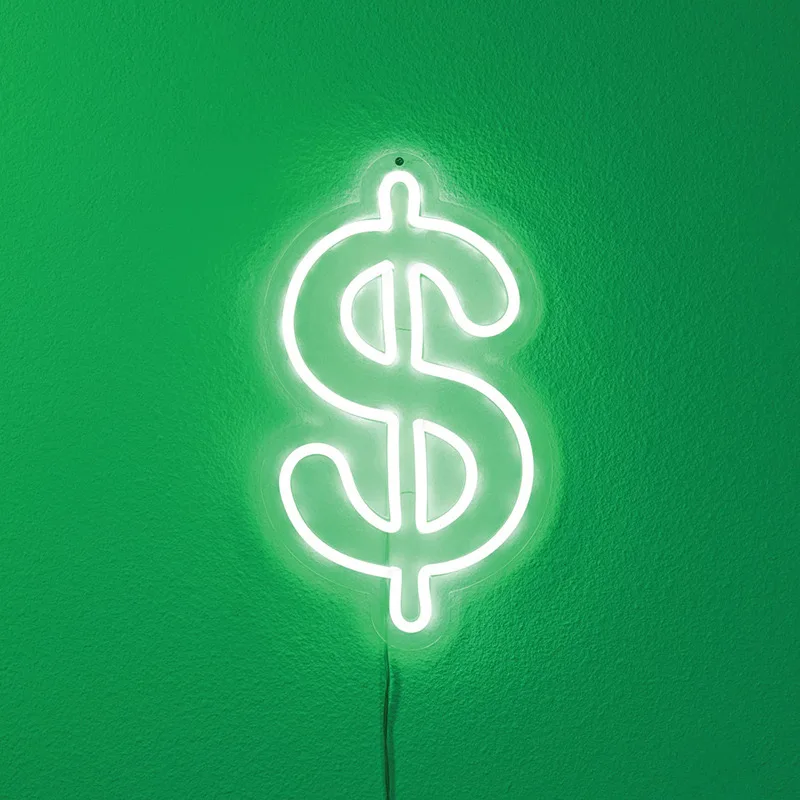 Dollar Money Neon Sign Entrepreneur Incentive Room Party Shop Studio Decor Bar Gamer Room Wall Decoration LED Lights