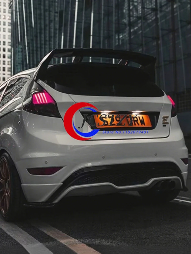 ST Style ABS noir mat pare-chocs arrière lèvre diffuseur tablier séparateur becquet pour Ford Fiesta MK7 2008-2013 accessoires de voiture