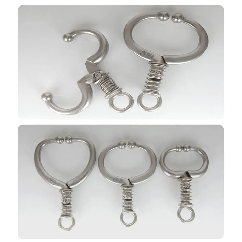 Stainless Steel Cattle Nose Ring Spring-loaded Anti Rust Bull Nose Clamp Lightweight Reusable Livestock Nose Pliers Home Farm