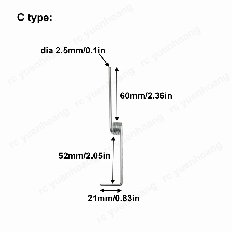 Train d'atterrissage en fil d'acier, 1 pièce, support de montage de tige à ressorts métalliques Dia 4/3/2.5mm, accessoires d'assemblage pour avion à voilure fixe RC