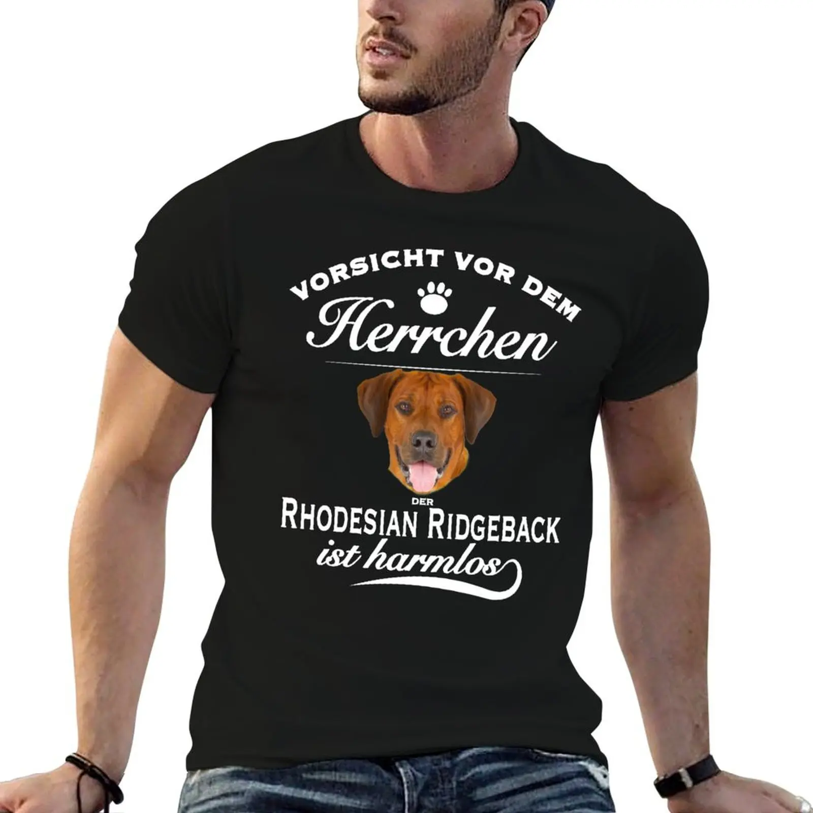 Rhodesian Ridgeback Tshirt Rhodesian Ridgeback Dog Shirt Tee T-Shirt Large Size Soft Cotton T-Shirt