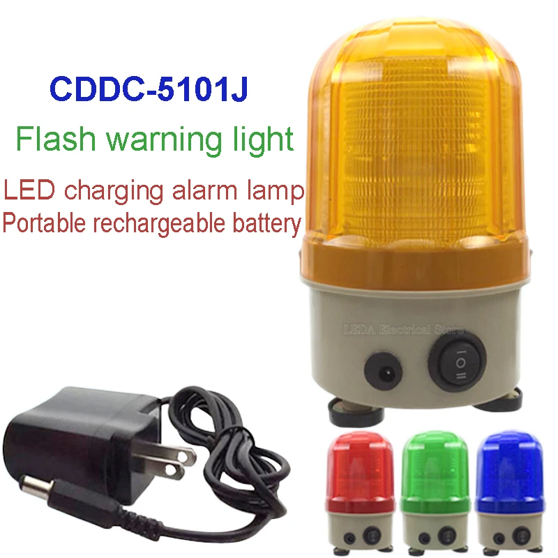 1Pcs Magnet CDDC-5101J Flash Warning Light LED Charging Alarm Lamp Battery Signal Scintillation Lamp N-5101J