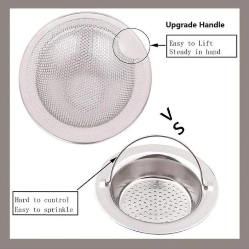 Kitchen Sink Stainless Steel Strainer  Bathroom Floor Drain Stainless Steel Sink Sewer Strainer Kitchen Sink Accessories