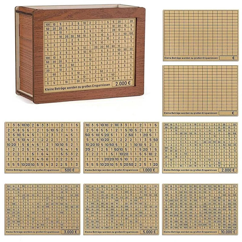 Durable Money Box With Reusable Small Financial Management Non-Toxic Wood Wooden Money Box Box With Saving Odorless Durable A