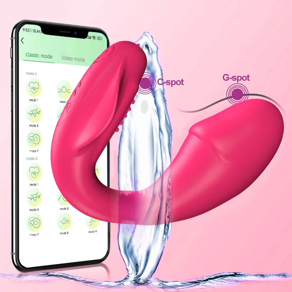 Wireless Bluetooth G Spot Vibrator for Women APP Control U Type Clitoris Stimulator Vagina Massagers Adult Sex Toys for Woman 18