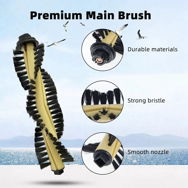 فرشاة جانبية رئيسية ممسحة فلتر هيبا لايف لـ Ilife 4 A4S aaris PVCR 40 polw من من من نوع A4S A4S ، قطع غيار