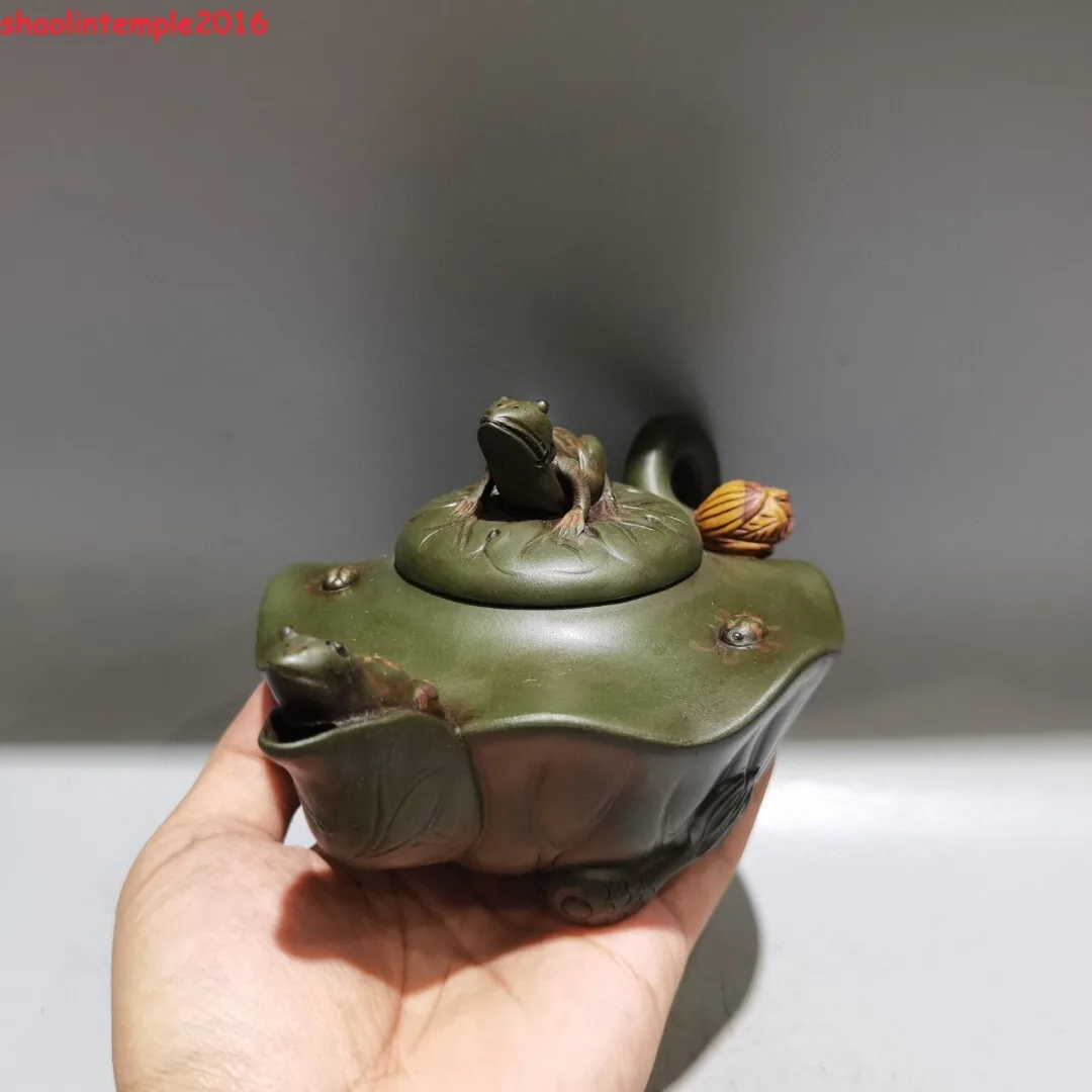 6.8''Old Chinese Yixing Zisha Exquisite purple clay teapot Marke