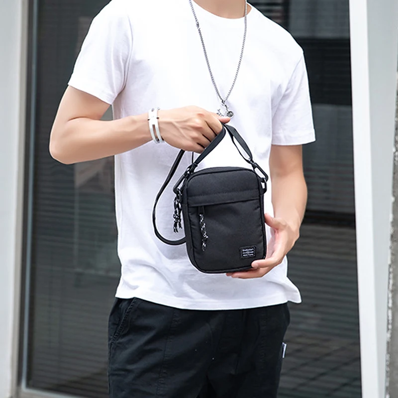 Men\'s Small Bag Shoulder Bag Trendy Diagonal Backpack Chest Bag Light Boy Mini Casual Bag Mobile Phone Waist Pack