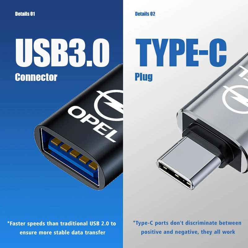 For Opel Portable Mini Card Reader Type C to USB Adapter Converter Connector Insignia Astra G J F K Vectra C H Corsa C B D Omega