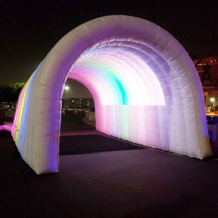 2026 Outdoor High Quality Lighted 6 X4.5x3.5m White Inflatable Event Tunnel / Advertising Trade Show Tentpromote sales