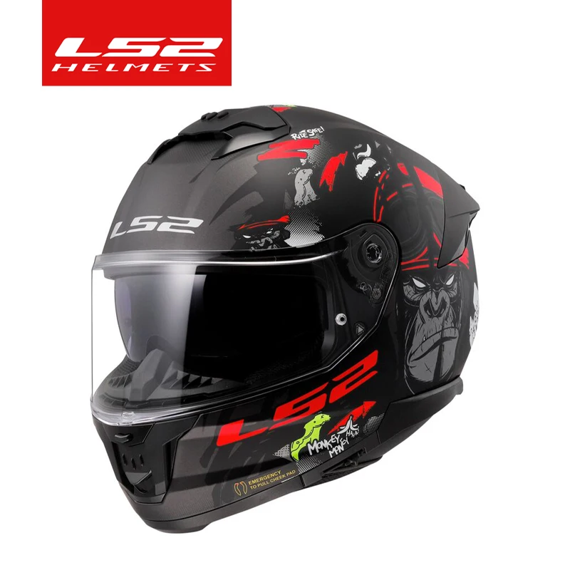 

Original LS2 STREAM 2 FF808 motorcycle helmet ls2 STORM full face Helmets kaciga casco moto capacete with fog-free system