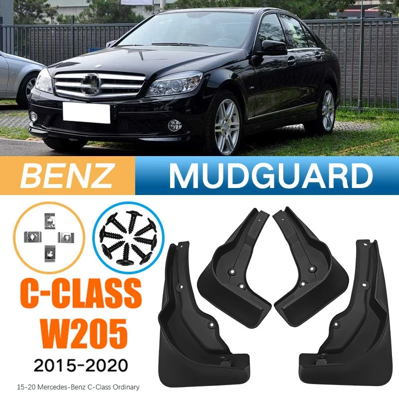 Car Front And Rear Wheel Mudguards Fender Tire Splash Guards Car Accessories For Mercedes-Benz C-Class W205 2015-2021