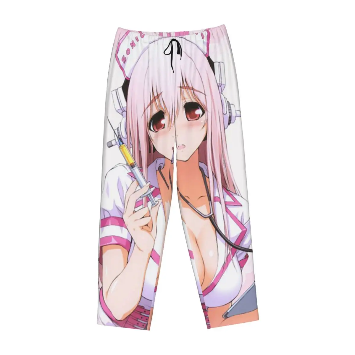 

Женские пижамные штаны с рисунком Super Sonico Game, милые женские пижамные штаны для отдыха, одежда для сна с карманами