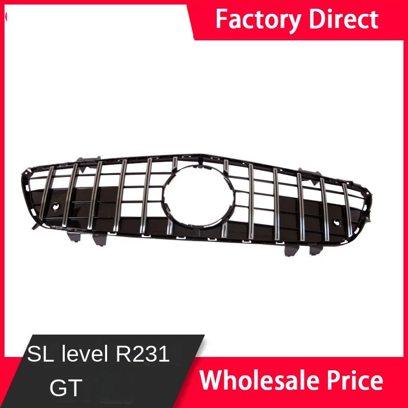 XVIP Glossy Black GTR Style Front Racing Grille For Mercedes Benz SL R231 2013-16 SL350 SL400 SL500 SL550 Diamonds Style Grilles