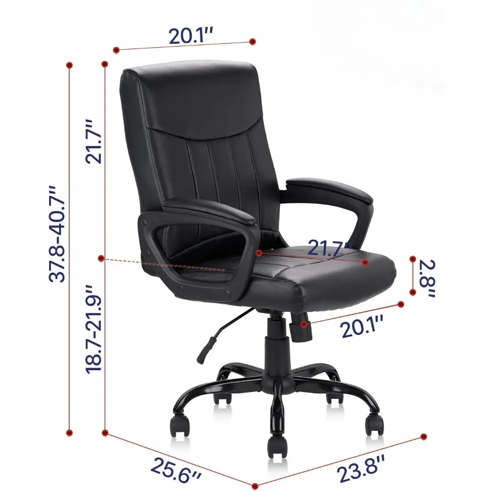 Conference Chairs Set of 4 with Lumbar Support and Padded Armrestes, Swivel Adjustable Ergonomic Design, Conference Chairs