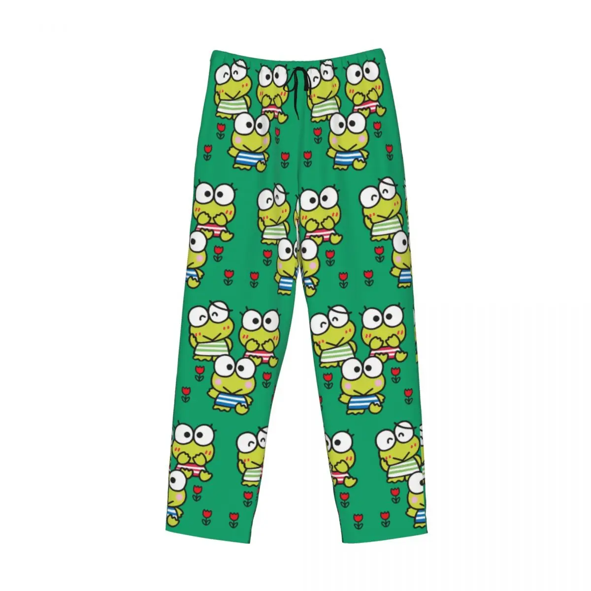 Custom Print Men's Keroppi Pajama Pants Cartoon Cute Sleepwear Sleep Lounge Bottoms with Pockets