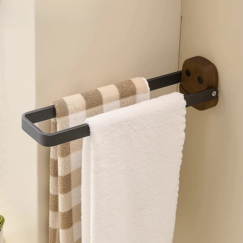 Walnut Towel Rack Kitchen Creative Wall Narrow Edge Folding Spread Layout Rack Punch-free Dishwashing Cloth Drain Storage Shelf