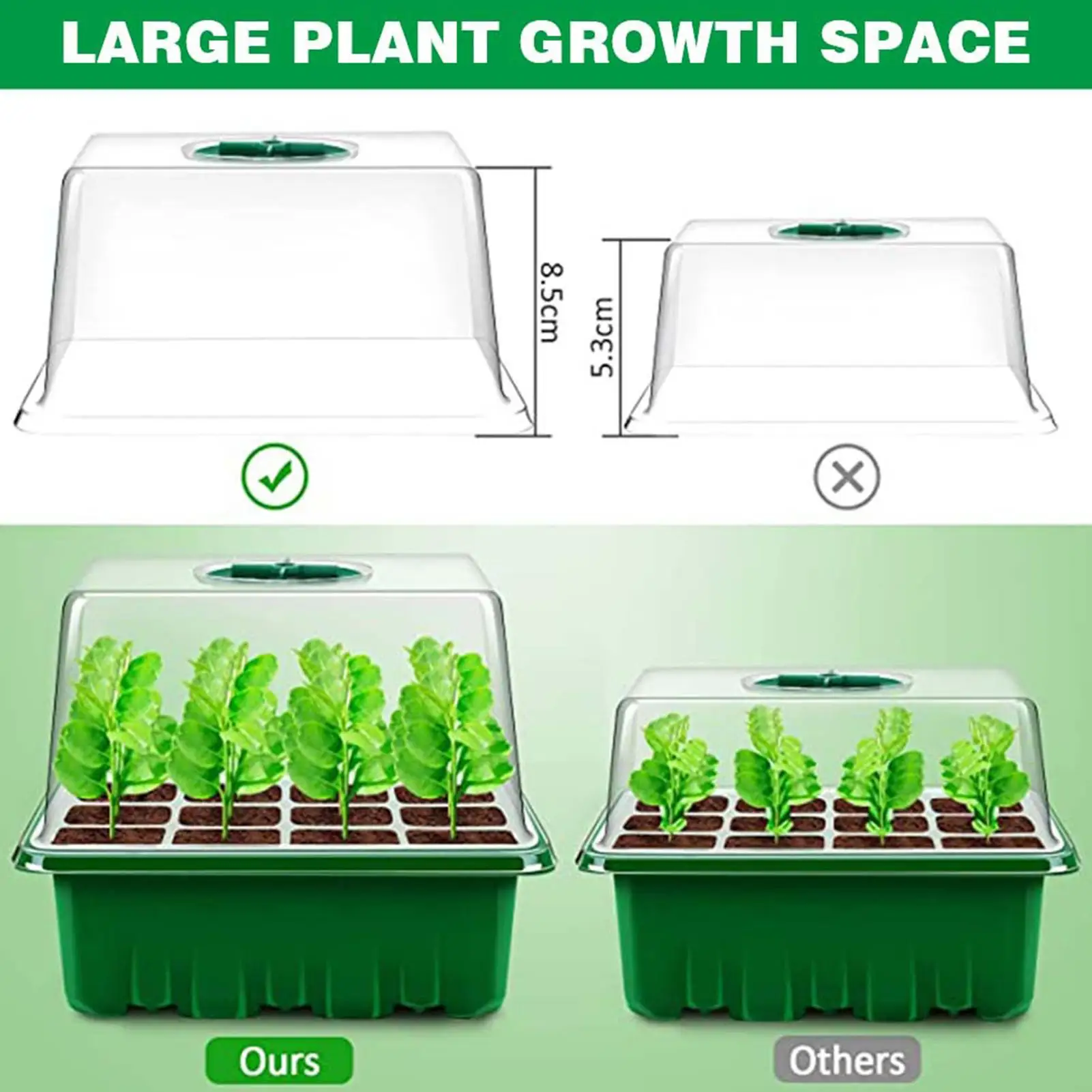 

Seedling Starter Tray 5 Pieces Planting Holder Planting Tray Kit For Beginner Gardeners Friends Enthusiast Vegetable Flower