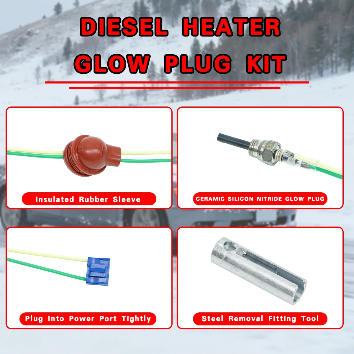 Heizungszubehör für Webasto Heizung 12V Glühkerze Keramikstift Schlüssel für Dieselheizung Eberspacher Heizung Glühkerze – Detail 2