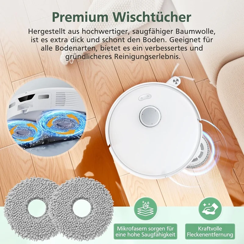 ABKP-Per Roborock Qrevo Curv/P20 Pro Rullo Principale Spazzola Laterale Filtro Hepa Mop Panno Sacchetto per la Polvere Robot Aspirapolvere Parti