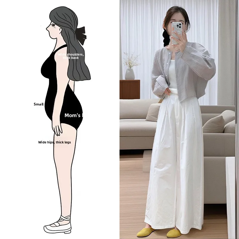

Chic Pure Style Summer Outfit Women's Three-Piece Set with Strap Tops Wide Leg Pants Fashionable Cardigan for May Day