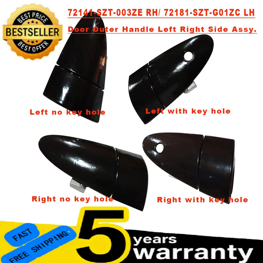 72141-SZT-003ZE RH/ 72181-SZT-G01ZC LH Black Door Outer Handle Left Right Side Assy. For Honda CRZ CR-Z ZF1 ZF2 2011-2015