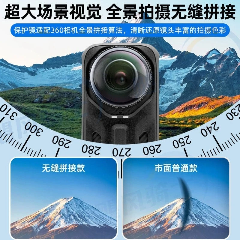 Lens protection, lens cover, panoramic action camera, accessories, glass cover