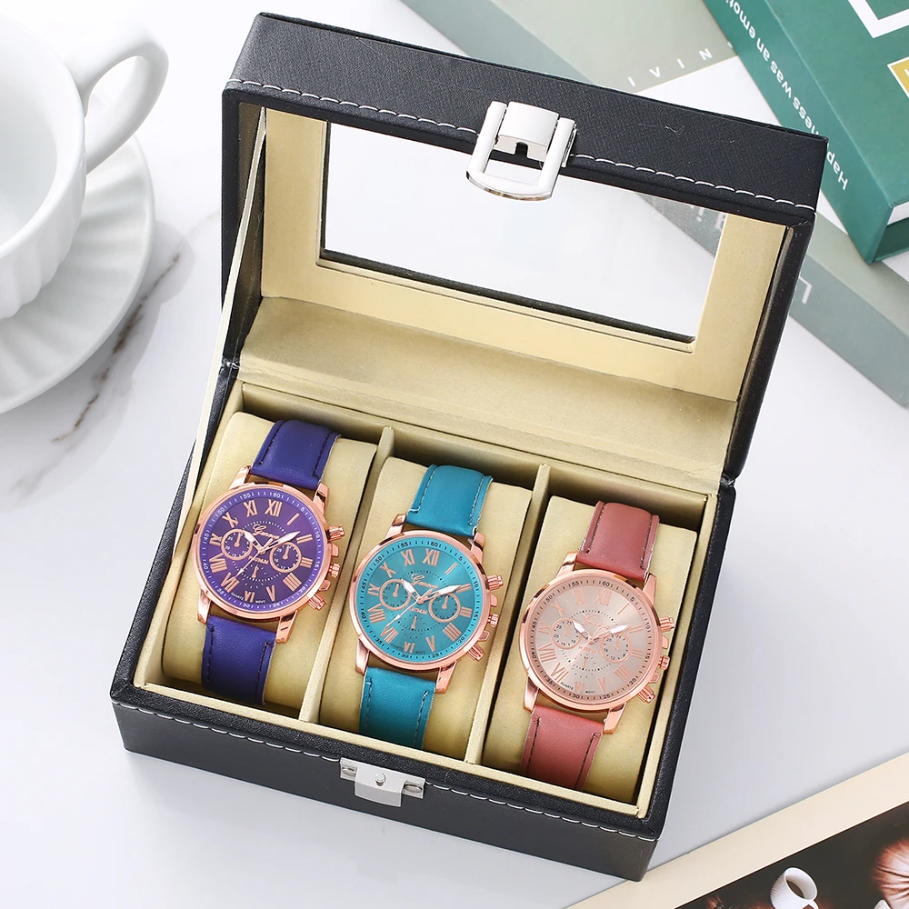 

Новые женские часы с ремнем Женевские кварцевые часы с ремнем Модные женские часы Весы Мужские часы