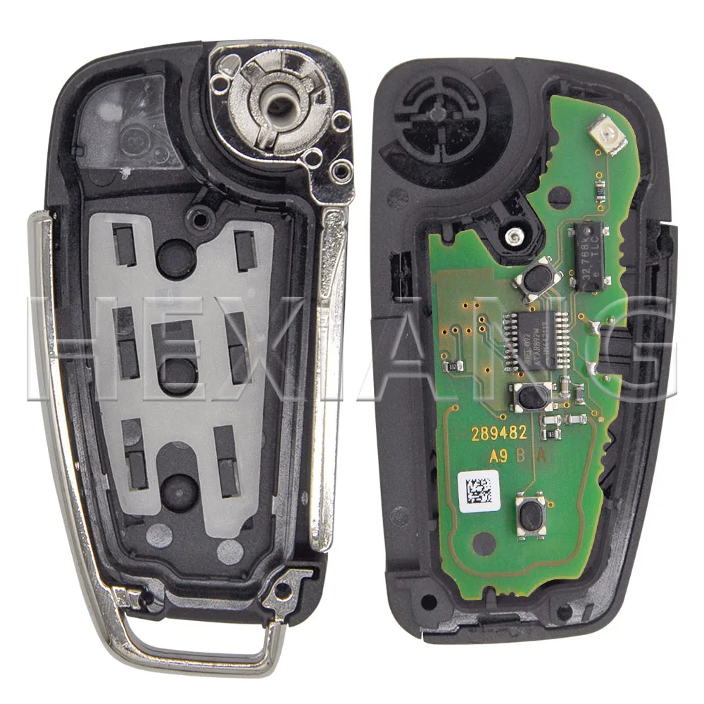 HE Original PCB 8E0837220D/220K/220Q ID48Chip 315/433MHz Car Remote Key For Audi A2 A4 S4 RS4 B7 Cabrio Quattro Avant 2005-2008