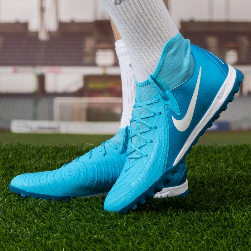 Nike phantom luna ii academy tf tênis masculino de cano médio de cano alto tf unhas quebradas sapatos de futebol FJ2566-400