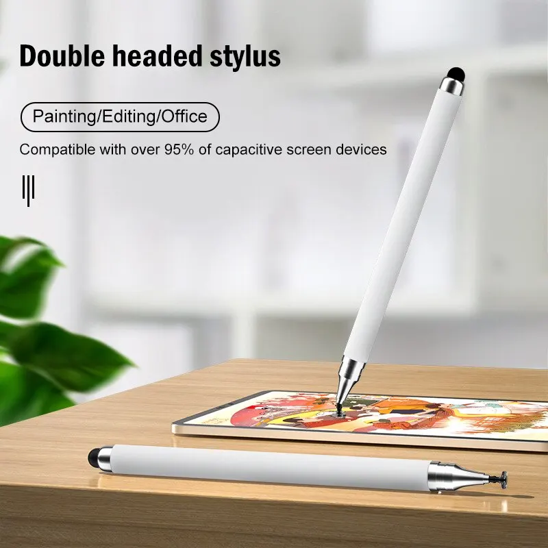 Dual-head Capacitive Pen Disc Silicone Head Dual-purpose Stylus PaintingOffice Retouching Mobile Phone Tablet Pen Capacitive Pen