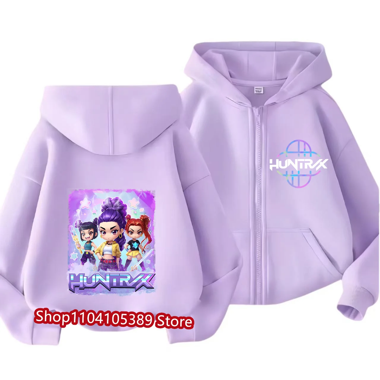 2026 مضحك زمم بلوزات Kpop شيطان الصيادين هوديي ملابس الأطفال طفل فتاة الصبي البلوز سستة هودي الطفل رداء علوي غير رسمي