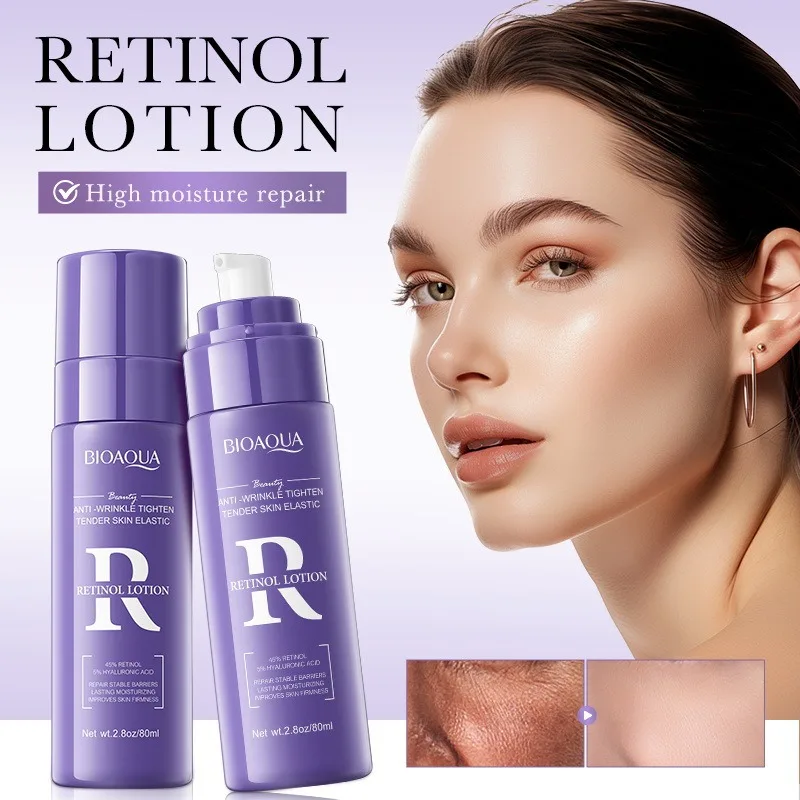 

80ml Retinol Lotion Facial Cream Eye Serum Moisturizing Firming Lifting Reduce Fine Lines Face Skin Care Beauty Korean Skincare