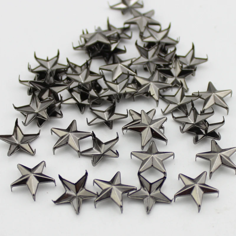 4 Colors High Quality 5 Claws Stars Pentagram Garment Rivets For Leather Studs Spikes For Clothing Jewelry Bags DIY Accessory