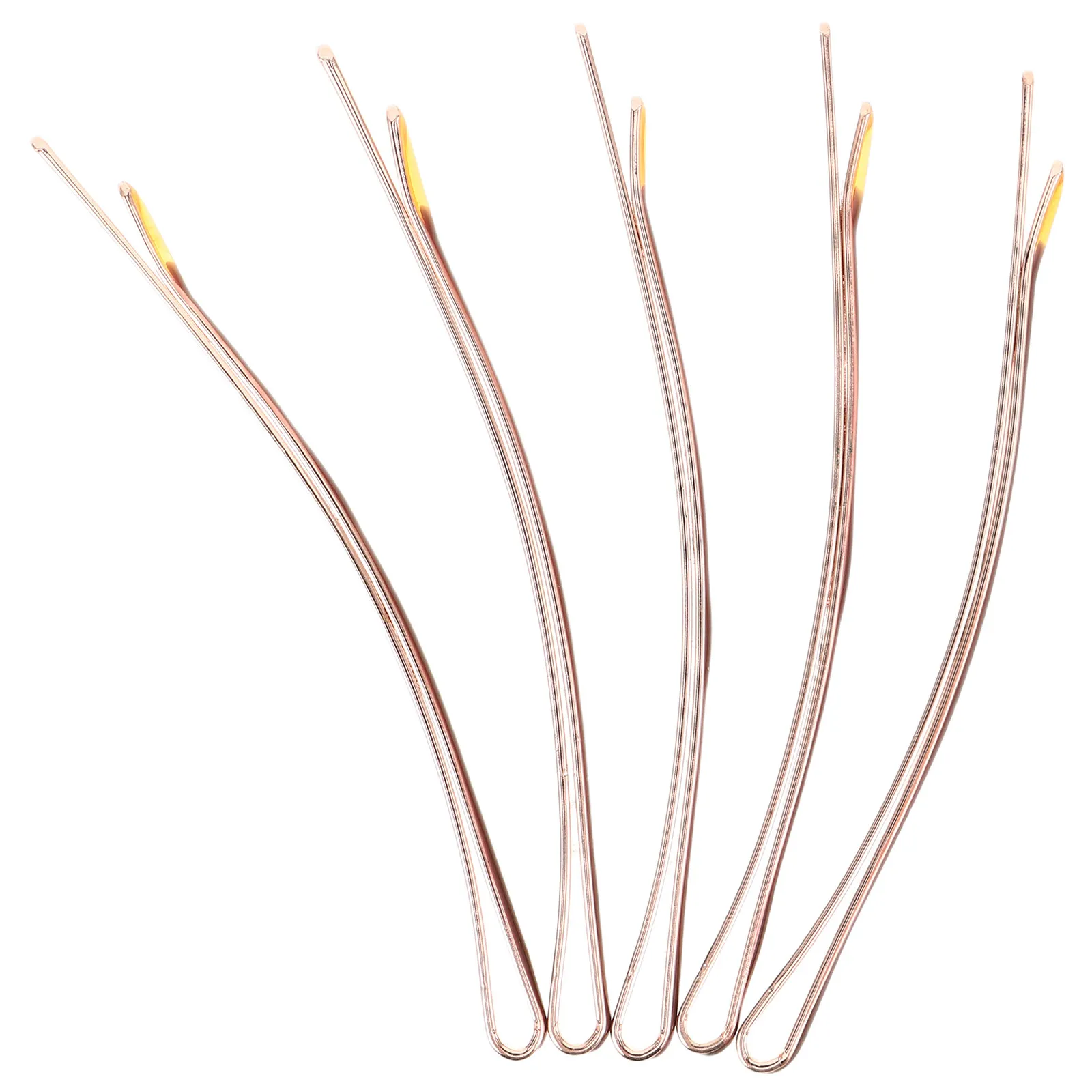 5Pcs Duckbill Hair Clips Women Brown Flat Metal Bobby Pins for Thick Hair Bangs Updos Hairdresser Clips Non-Slip Styling