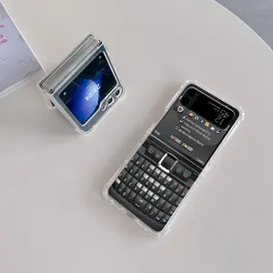N-Nokias Classic Phone Hülle für Samsung Galaxy Z, Flip 3, 4, Z Flip 5, 6, Falten 4, PC, weicher, Anti-Farm-Heckdeckel Hauptdelefonverkauf Nokia - №5
