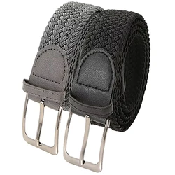 Stretch Canvas Pin Buckle Trouser Belts Plus Large Size 130 140 150cm Elastic Woven Belt Casual Women Men's Punched Waist Straps