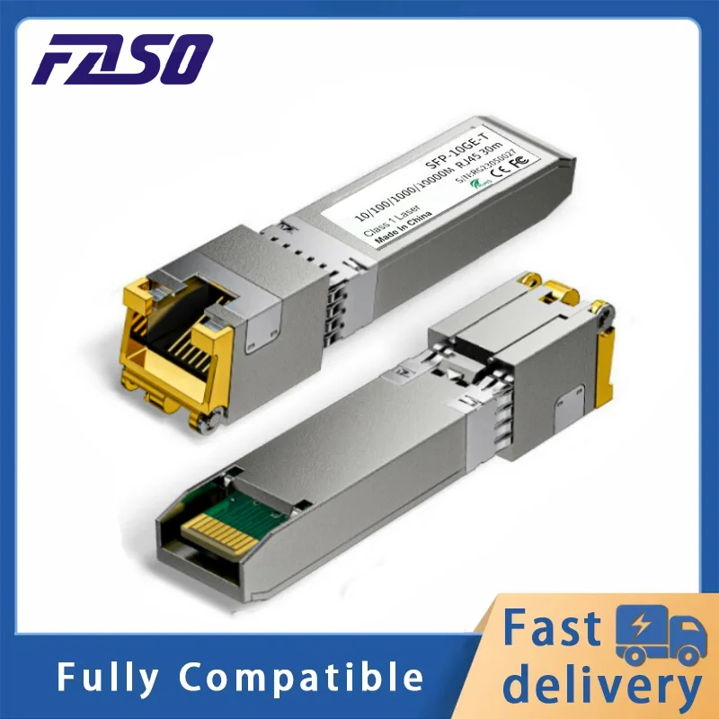 10Gb SFP+ to RJ45 Transceiver Module Fiber Optical RJ45 Copper SFP Module Compatible with Cisco/Mikrotik Gigabit Ethernet Switch