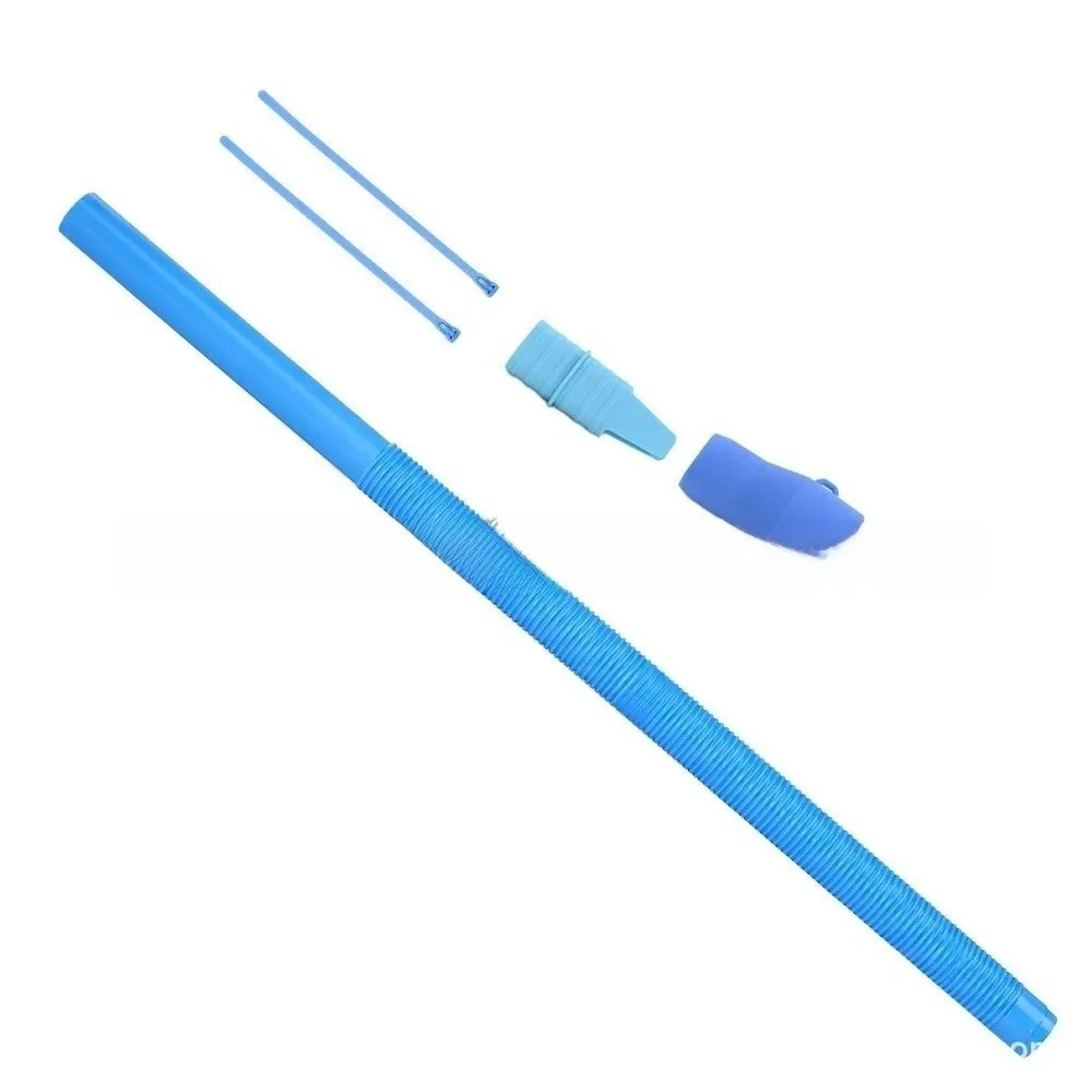 Plastic Dryer Vent Cleaner Kit Long Reach Elastic Connector Vacuum Cleaner Extension Tube Blue Cleaning Tools Long Flat Tube