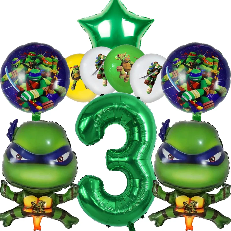 Ninja Turtle Birthday Decoration Teenage Party Noise Makers stoviglie usa e getta sfondo per bambini Boy Party Supplies regalo giocattolo