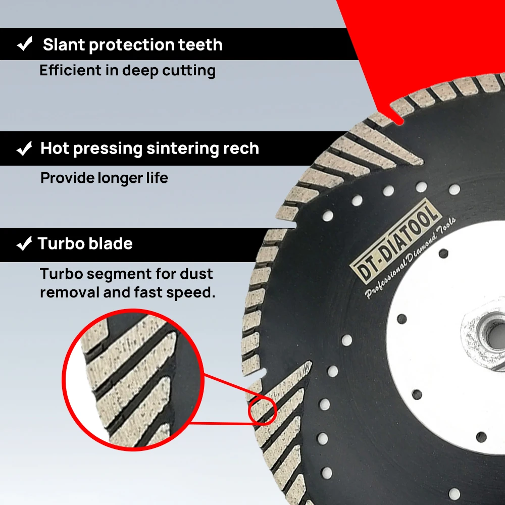 DT-Diatool-Diamond Saw Blade Diamond Disc for Concrete Granite StoneMarble Cutting Disc 105 115 125 180 230mm 1Pc Circular Saw